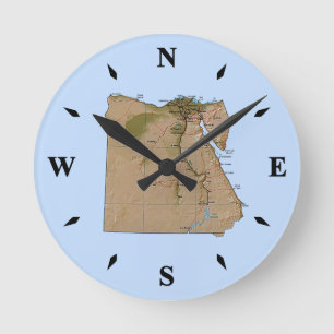 Ronde Égypte Carte Horloge