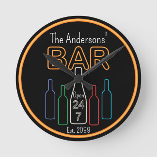 Ronde Fun Bar Pub Man Cave Mur Horloge