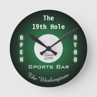 Ronde Golf du 19ème Trou Golf Golf Sports Bar Horloge mu