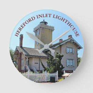 Ronde Hereford Inlet Lighthouse, New Jersey Horloge