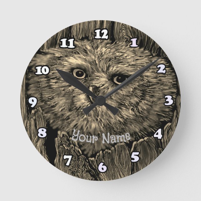 Ronde Hibou Peeper horloge   (Recto)