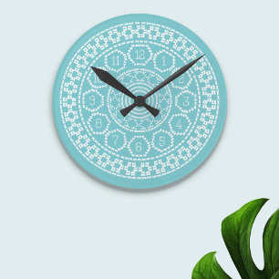 Ronde Horloge à mailles nordales Aqua