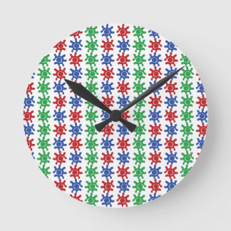 Ronde Horloge à motif abstrait étrange