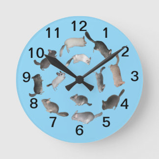 Ronde horloge à sauter Chinchilla