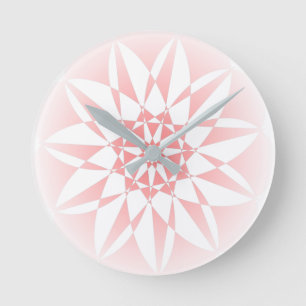 Ronde Horloge Abstraite en acrylique rose