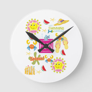Ronde Horloge Amusante Beach House