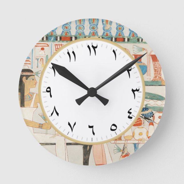 Ronde Horloge artistique égyptienne ancienne avec chiffr (Recto)