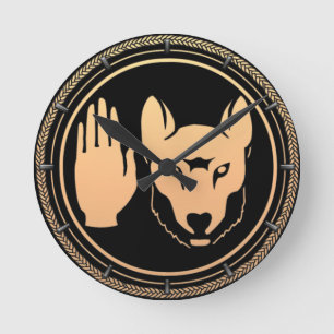 Ronde Horloge autochtone Custom Première nation Wolf Hor