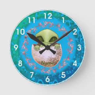 Ronde Horloge bébé alien