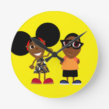 Horloge Bino et Fino Jaune
