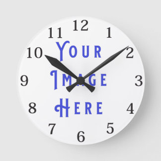 Ronde Horloge blanche 7 : ajoutez votre image