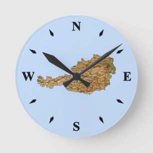 Ronde Horloge Carte Autriche