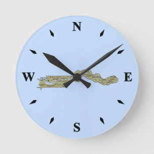Ronde Horloge Carte Gambie