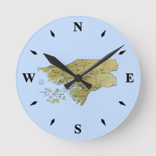 Ronde Horloge Carte Guinée-Bissau