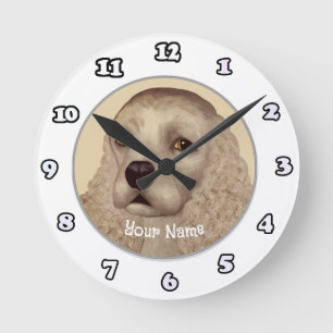 Ronde Horloge Chien Cocker Spaniel