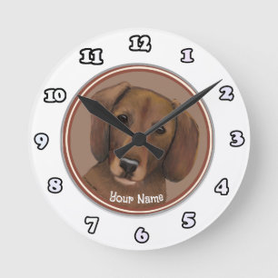 Ronde Horloge Chien Teckel