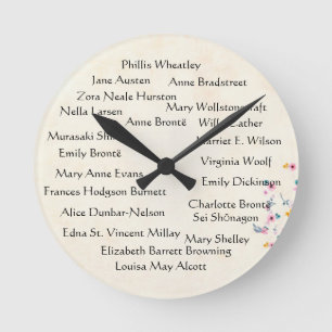 Ronde Horloge classique des femmes écrivaines