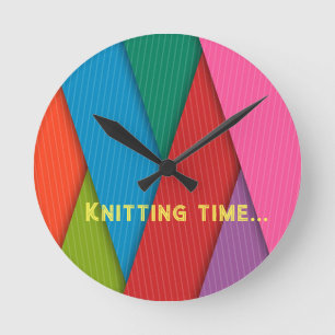 Ronde Horloge colorée motif