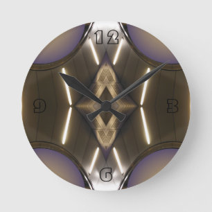 Ronde Horloge contemporaine de concepteur de chrome