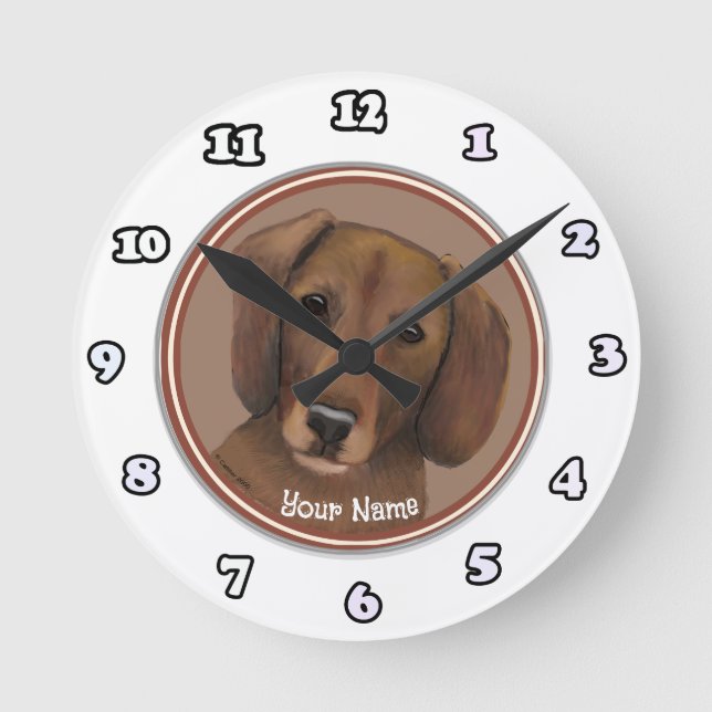 Ronde Horloge Dachshund Chien (Recto)