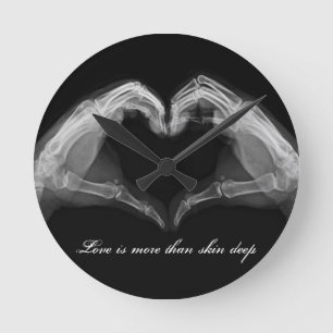 Ronde Horloge d'amour de coeur de rayon X