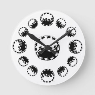 Ronde horloge d'âne de yang de yin