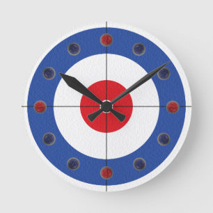 Ronde Horloge de bordage de marqueur de roche (bleue)