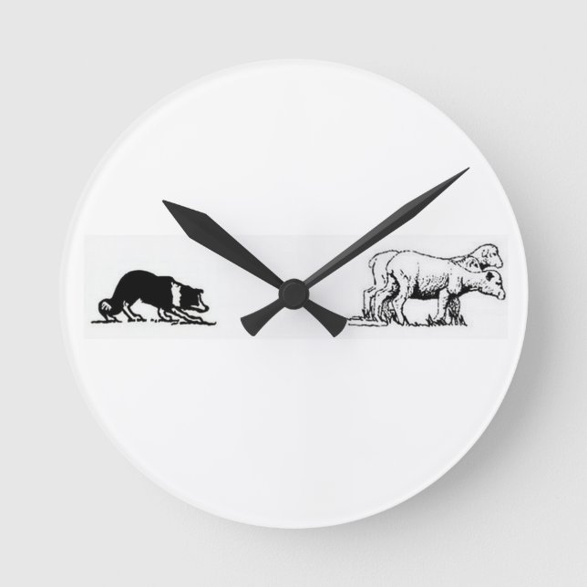 Ronde Horloge de border collie (Recto)