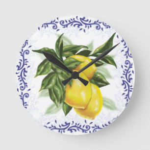 Ronde Horloge de citrons de Toile