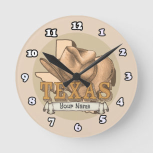 Ronde Horloge de cowboy du Texas