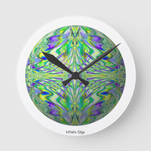 Ronde Horloge de Cyberpunk de fractale - geek