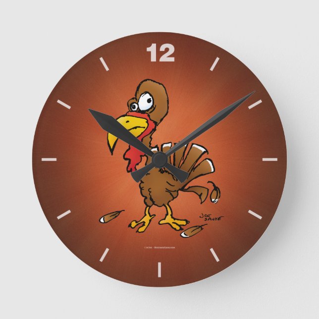 Ronde Horloge de dessin drôle derp Turquie (Recto)