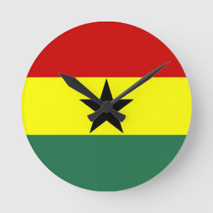 Ronde horloge de drapeau de pays du Ghana