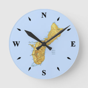 Ronde Horloge de la carte de Guam
