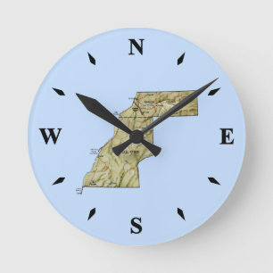 Ronde Horloge de la carte du Sahara Occidental