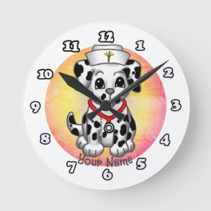 Ronde Horloge de l'infirmière de Chien de Chien de Chien