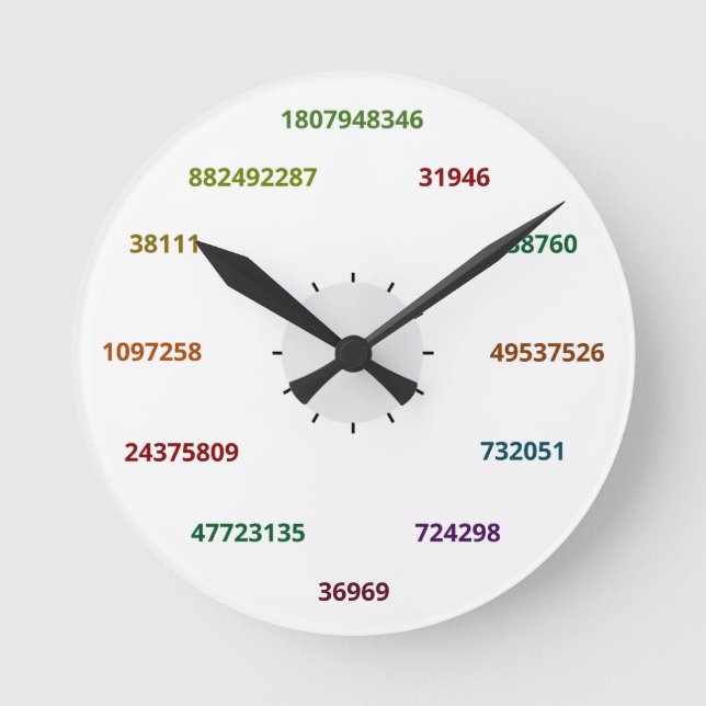 Ronde Horloge de maths dans la base 36 (Recto)