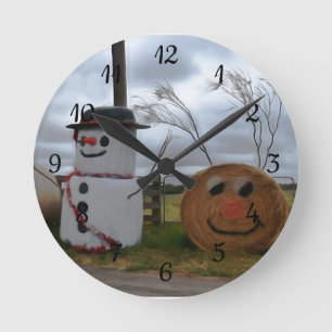 Ronde Horloge de Noël d'une ferme