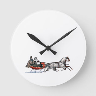 Ronde Horloge de nuit Currier et Ives