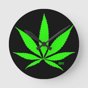 Ronde horloge de pakalolo de weedcore