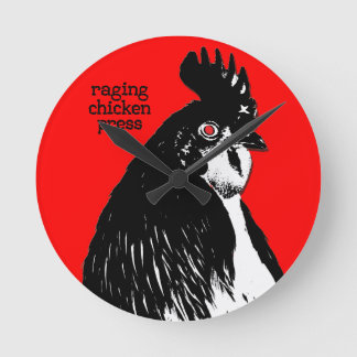 Ronde Horloge De Presse De Poulet En Rage