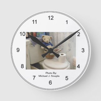 Ronde Horloge de salle de bains de nounours