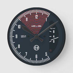 Ronde Horloge de tachymètre d'alpha
