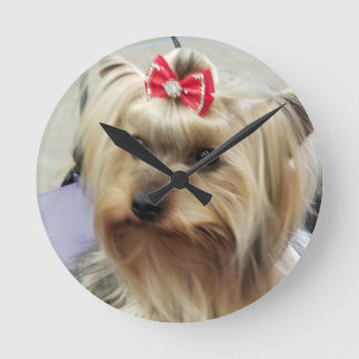 Ronde Horloge de Yorkshire Terrier