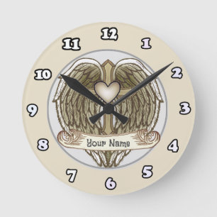 Ronde Horloge des ailes Cross Heart