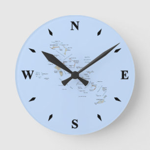Ronde Horloge des cartes des Bahamas