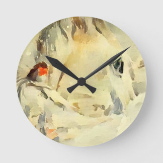 Ronde Horloge des chevaux et des oiseaux