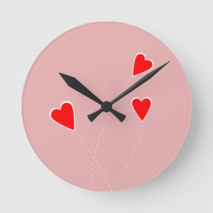 Ronde Horloge des Coeurs rouges