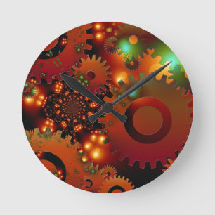 Ronde Horloge des engrenages Bureau Conception Art numér