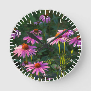 Ronde Horloge des marguerites roses